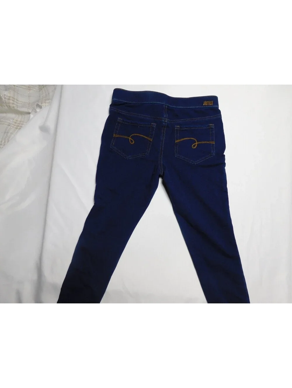 Justice Girls Size 10 Plus Mid Rise Jeggings Blue Pull-On Stretch Leggings